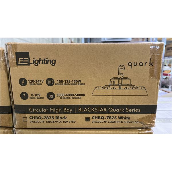 EE LIGHTING  QUARK SERIES CHBQ-7875-WH WHITE LED ROUND HIGHBAY LIGHT