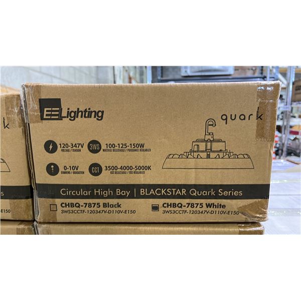 EE LIGHTING  QUARK SERIES CHBQ-7875-WH WHITE LED ROUND HIGHBAY LIGHT