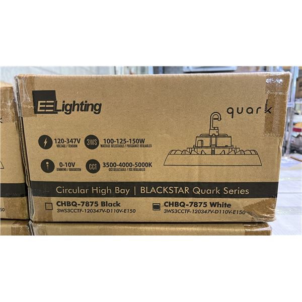 EE LIGHTING  QUARK SERIES CHBQ-7875-WH WHITE LED ROUND HIGHBAY LIGHT