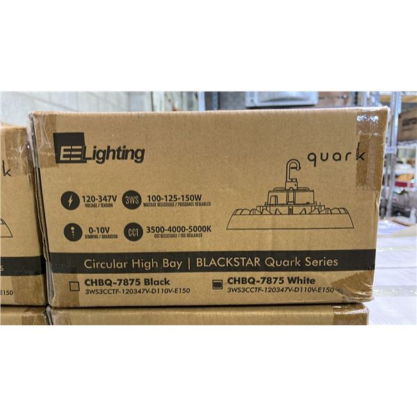 EE LIGHTING  QUARK SERIES CHBQ-7875-WH WHITE LED ROUND HIGHBAY LIGHT