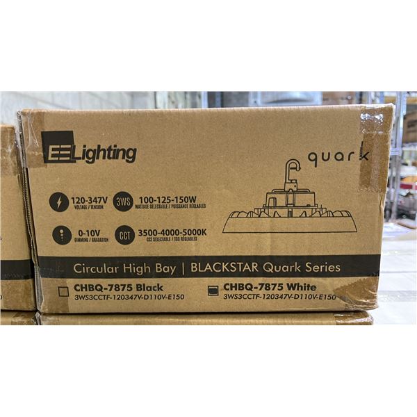 EE LIGHTING  QUARK SERIES CHBQ-7875-WH WHITE LED ROUND HIGHBAY LIGHT