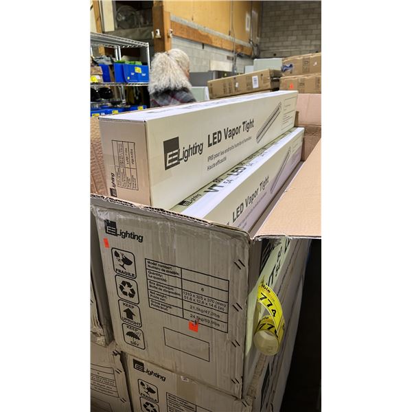 BOX OF 6 EE LIGHTING 1P65 LED VAPOR TIGHT LUMINAIRES