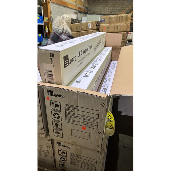 BOX OF 6 EE LIGHTING 1P65 LED VAPOR TIGHT LUMINAIRES