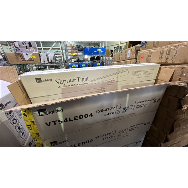 BOX OF 6 EE LIGHTING VT54LED04 347V 1P65 LED VAPOR TIGHT WIDE BODY LUMINAIRES