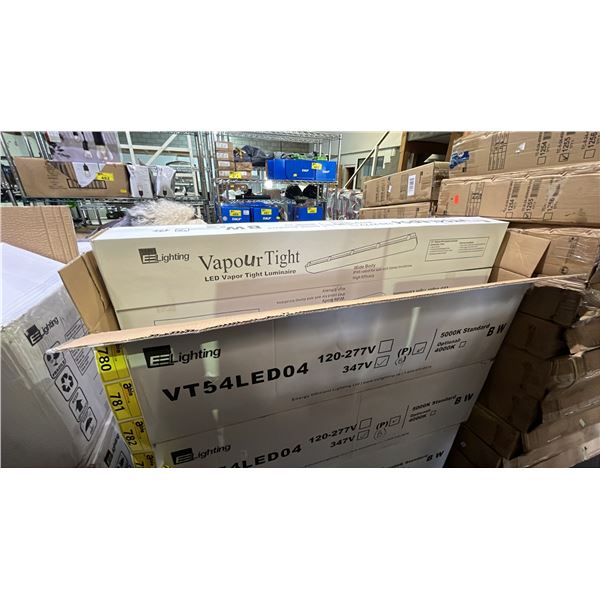 BOX OF 6 EE LIGHTING VT54LED04 347V 1P65 LED VAPOR TIGHT WIDE BODY LUMINAIRES