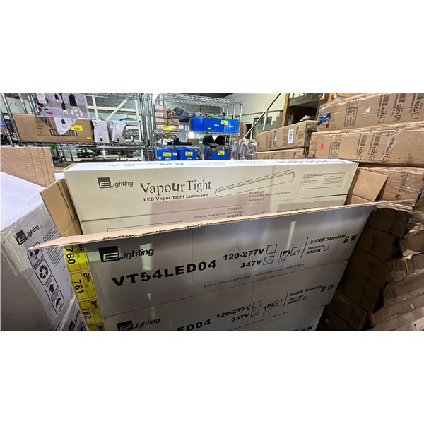 BOX OF 6 EE LIGHTING VT54LED04 347V 1P65 LED VAPOR TIGHT WIDE BODY LUMINAIRES