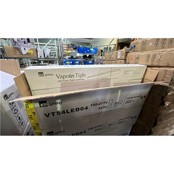 BOX OF 6 EE LIGHTING VT54LED04 347V 1P65 LED VAPOR TIGHT WIDE BODY LUMINAIRES