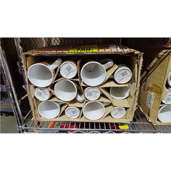 BOX OF (12) *NEW* DISHWASHER & MICROWAVE SAFE MUGS