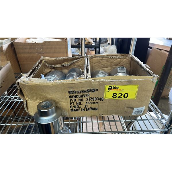 BOX OF *NEW* WESTWARD 2-1/2" CHROME 12-POINT SOCKETS
