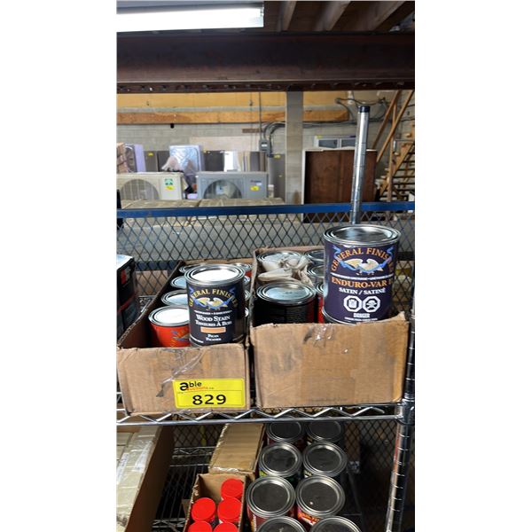 (2) BOXES OF GENERAL FINISHES WOOD STAIN & SATIN URETHANE