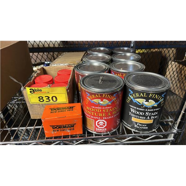 GENERAL FINISH WOOD STAIN, DORMIN WHEEL NUT & TIMBER MATE WOOD FILLER