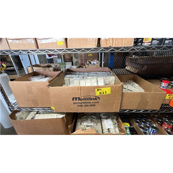 3 BOXES OF INSERTION SEALING CLIPS, MULTILINK CORNER & RADIUS SQUARES & MULTILINK JOINT COVERS