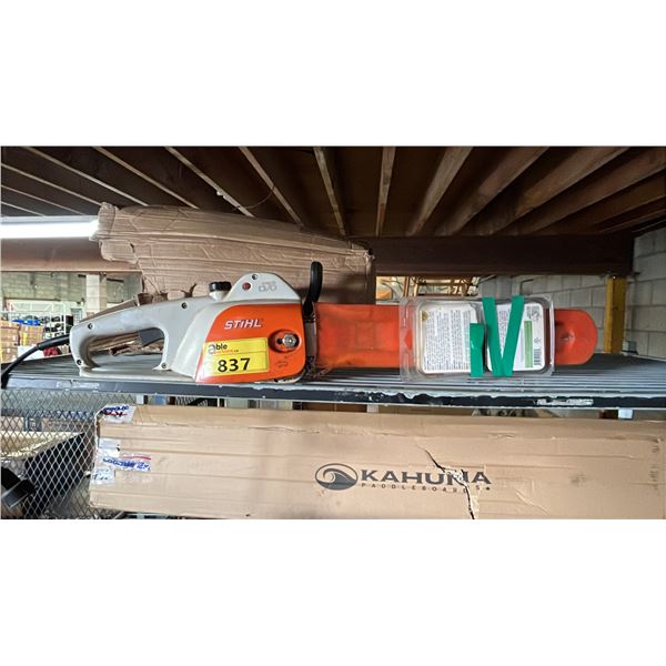 STIHL ELECTRIC CHAINSAW WITH BLADE COVER
