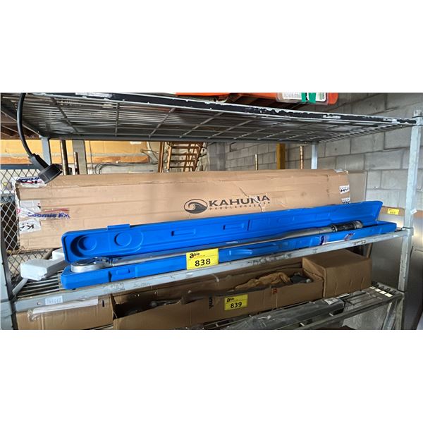 KAHUNA PADDLEBOARD WOOD PADDLE & JET 718918 JTW-34600 3/4" DRIVE 600 FT/LBS TORQUE WRENCH