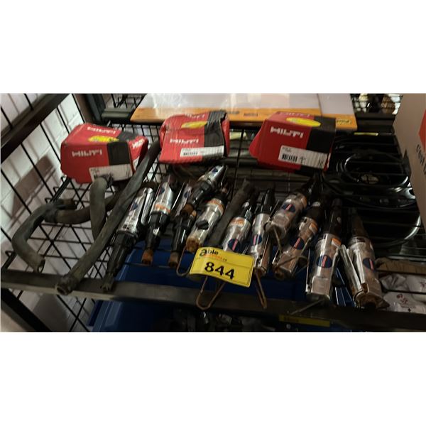 ASSORTED ITEMS INCLUDING; WESTWARD AIR SCREWDRIVERS, HILTI SETTING TOOLS & MORE
