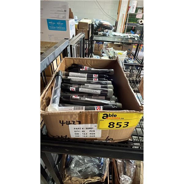 BOX OF TDC SILVER & DEMING DRILL BLACK OXIDE 3 FLATS 35/64"