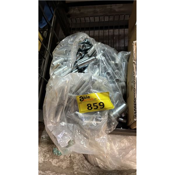 BAG OF ASSORTED STEEL DROP-IN ANCHORS