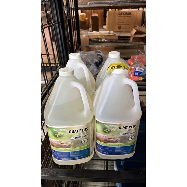 4 BOTTLES OF QUAT PLUS LIQUID DISINFECTANT