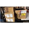Image 2 : SHELF OF ASSORTED ITEMS INCLUDING; 3-RING BINDERS, FURNACE FILTERS, SELF STICK WALL PADS &