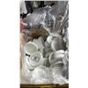 Image 2 : BOX OF THREAD PLASTIC LIDS & 2 BOXES OF SMALL PAPER BAGS