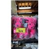 Image 2 : SHELF OF ASSORTED BLACK & PINK STUFFED TEDDY BEAR SLIPPERS