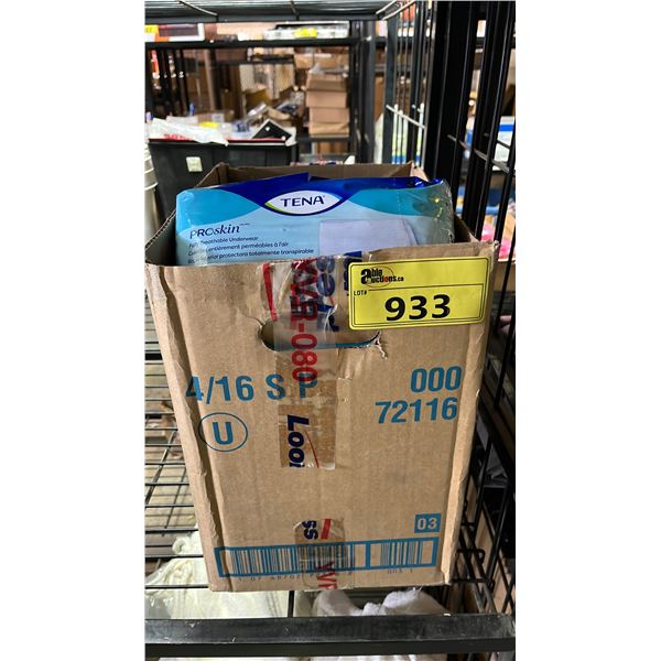 *NEW*  BOX OF 4 TENA PROSKIN FULL BREATHABLE UNDERWARE