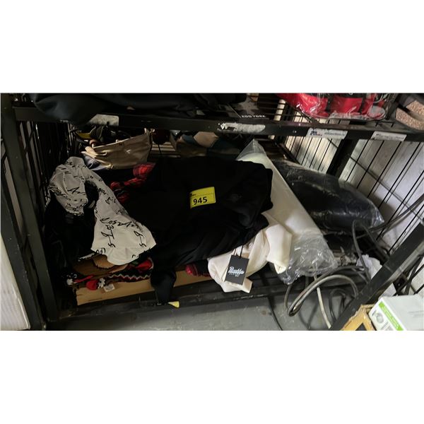 SHELF OF ASSORTED NEW CLOTHING