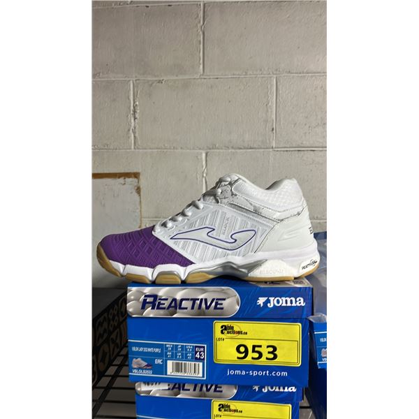 *NEW* JOMA REACTIVE V.BLOK WHITE PURPLE WOMEN'S SHOES SIZE 9.5