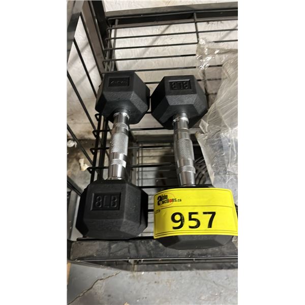 PAIR OF 8LBS DUMBBELLS