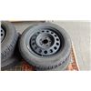 Image 2 : SET OF 4 GOODYEAR ULTRA GR/P WINTER 205/55R16 94T TIRES MOUNTED ON 5 BOLT METAL RIMS