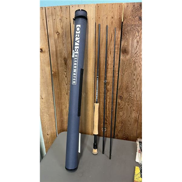 ORVIS CLEARWATER FLY 9' 5WT FISHING ROD WITH HARD CASE *MISSING TIP*