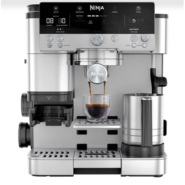 NINJA LUXE CAFE PREMIER SERIES 3-IN-1 ESPRESSO MACHINE W/ GRINDER AND FROTHER - TESTED WORKING, RETA