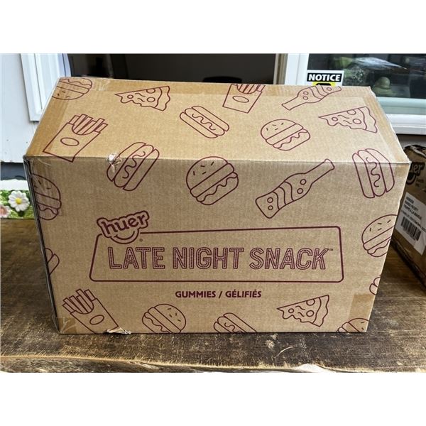 NEW CASE OF HUER LATE NIGHT SNACK GUMMIES 24 PACKS PER CASE BEST BEFORE 12/9/25