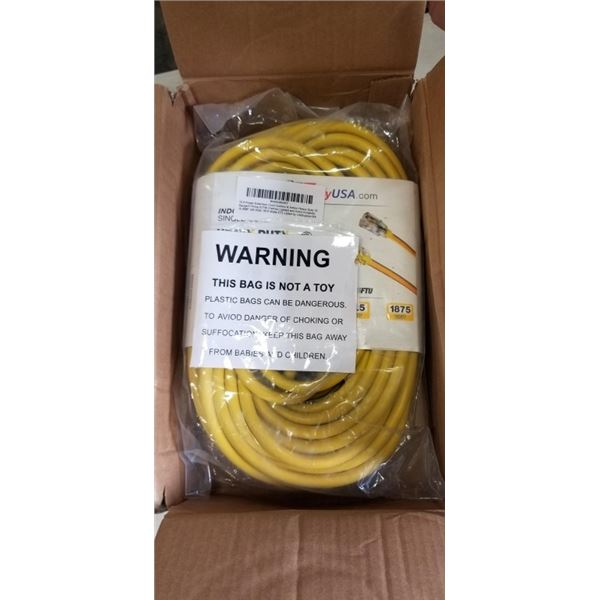 HEAVY DUTY 75FT LIGHTED EXTENSION CORD. 12AWG/3C
