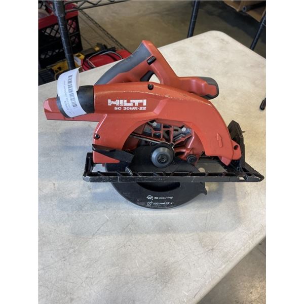 HILTI CORDLESS CIRCULAR SAW - WORKING, NO BATTERY
