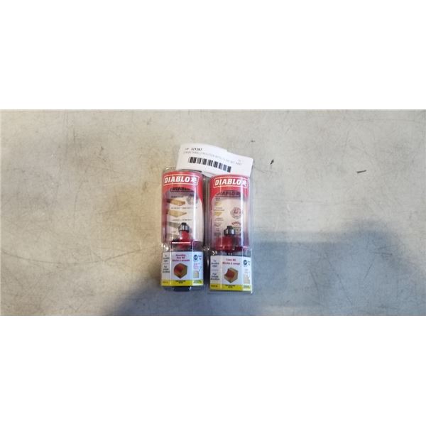 2 NEW DIABLO ROUTER BITS, COVE BIT AND ROUNDING OVER BIT