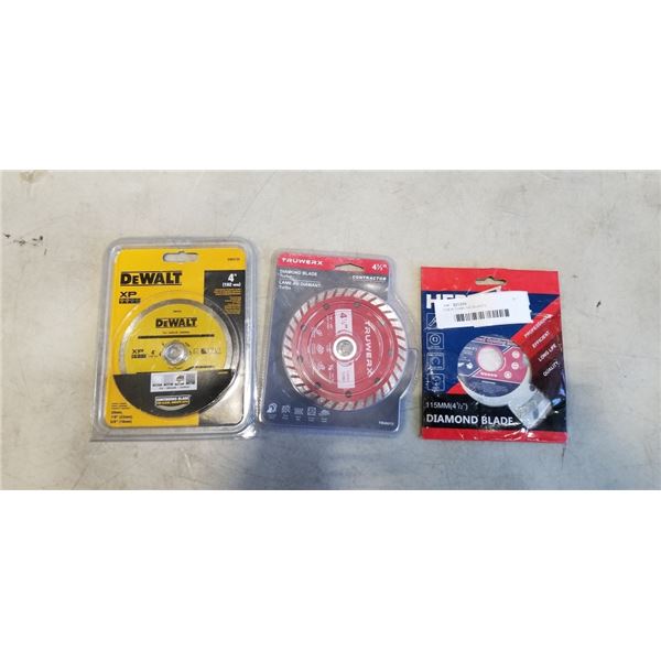 3 NEW DIAMOND BLADES