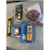 Image 1 : NEW IDEAL VOLT TESTERS, KLEIN TOOLS IMPACT PUNCHDOWN TOOL, LEVEL, AND CABLES