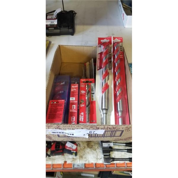 LOT OF NEW DRILL BITS - ASSORTED SIZES