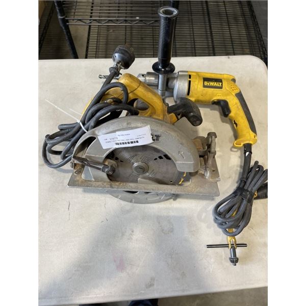 DEWALT ELECTRIC DRILL AND SKILL SAW BOTH WORKING