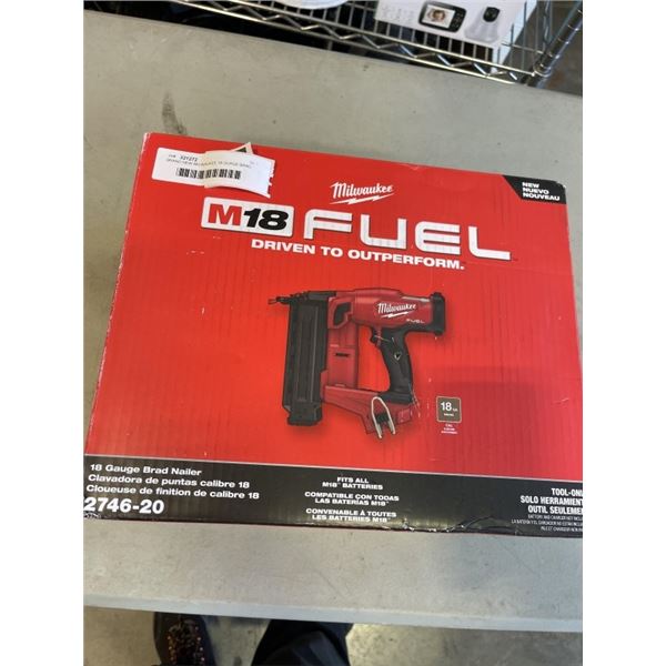 BRAND NEW MILWAUKEE 18 GUAGE BRAD NAILER