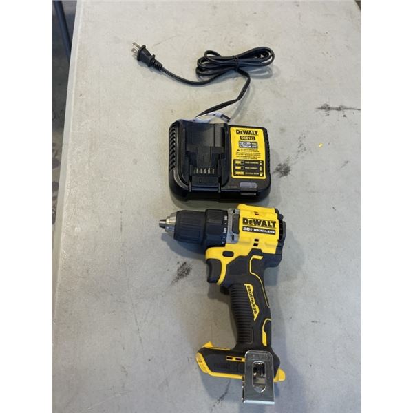 NEW DEWALT 20V BRUSHLESS MAX DRILL AND CHARGER, NO BOX, TOOL AND CHARGER ONLY