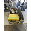 Image 1 : 12V COMPRESSOR AND ASSORTED DOLLY / WHEELBARRELL TIRES