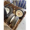 Image 4 : 12V COMPRESSOR AND ASSORTED DOLLY / WHEELBARRELL TIRES