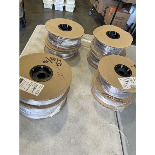 8 ROLLS OF PLASTIC TUBING