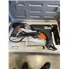 Image 4 : TOTE OF POWER TOOLS, DEWALT LASER LEVEL UNTESTED, GRINDERS ETC
