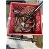 Image 3 : 2 CRATES OF AUTOMOTIVE FLUIDS AND CLENAERS, TIGER TORCH, LONG DRILL BITS ETC