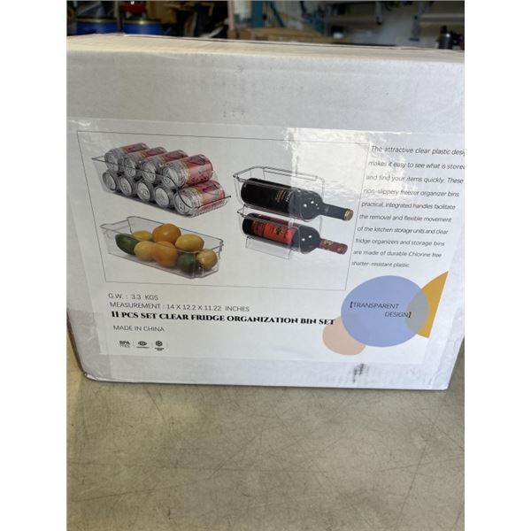 11PC FRIDGE ORGANIZTION BIN SET