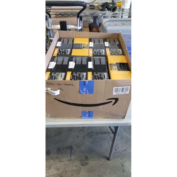 CASE OF NEW EDISON LIGHT BULBS