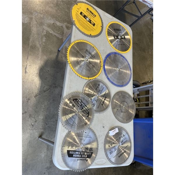 LOT OF ASSORTED SAW BLADES AND PLATES